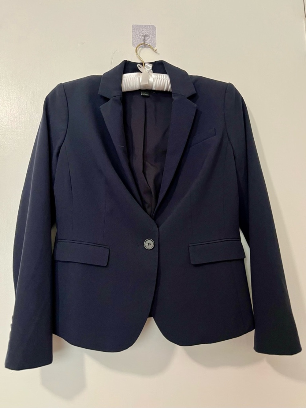 Ann Taylor Navy Single-Button Tailored Blazer - also selling matching skirt